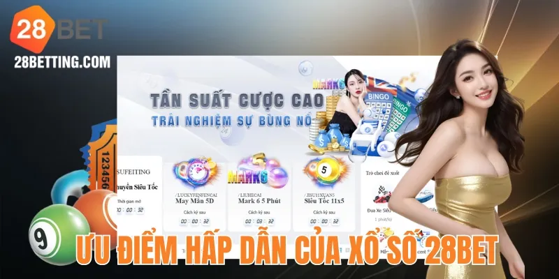 Ưu điểm thu hút người chơi tham gia xổ số 28bet