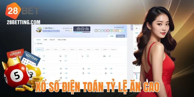 Xổ số điện toán tỷ lệ ăn cao tại 28bet